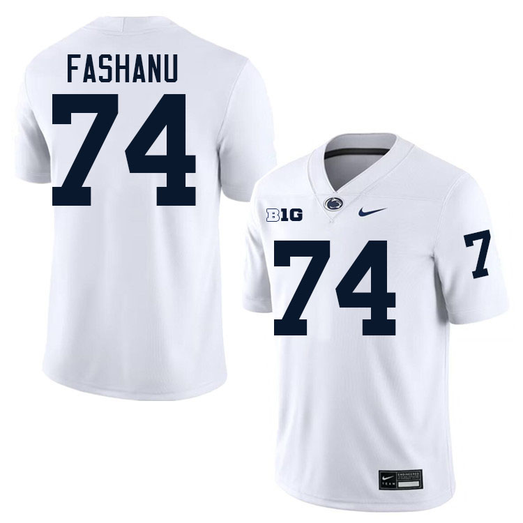 Olu Fashanu Penn State Jersey,PSU Nittany Lions #74 Olu Fashanu Football Uniforms-White